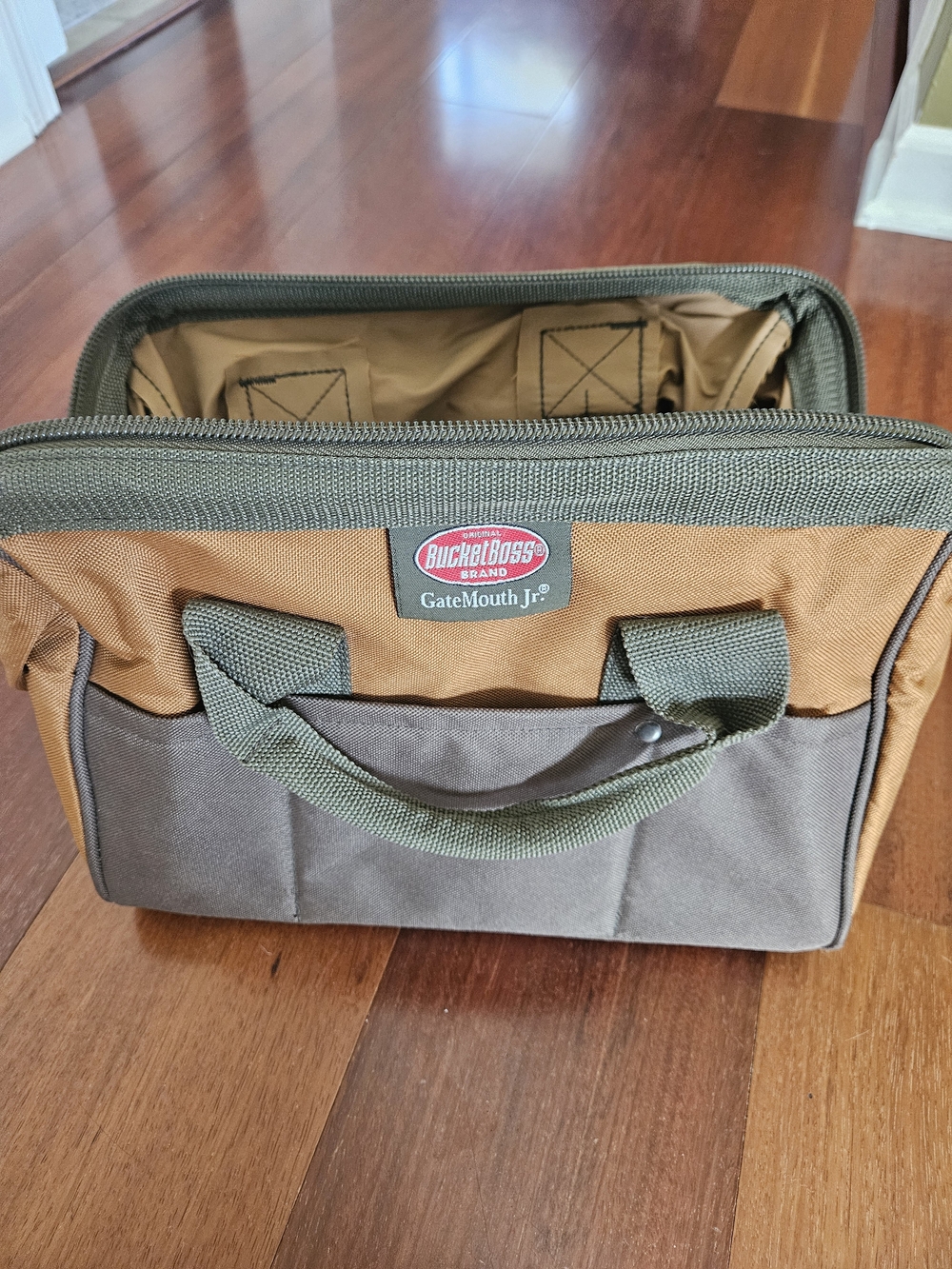 GateMouth Jr. Men's Tool Bag in Olive Green and Brown